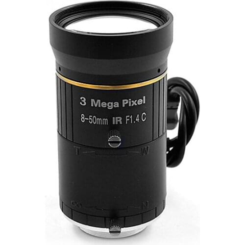 8-50mm 1/2 C-Mount Automatic Iris Lens Large Target Surface HD Network Lens CCTV LENS Camera Accessories