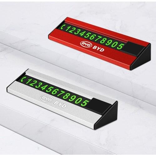 Car Hidden Temporary Parking Card Phone Number Card Plate for BYD F3 F0 S6 F3R F0 F 3 Car Styling Accessories