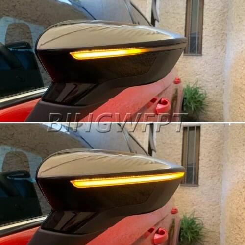 Car LED Dynamic Turn Signal Blinker Sequential Side Mirror Indicator Light For SEAT Leon III Mk3 5F Ibiza KJ Mk5 V Arona 17-18