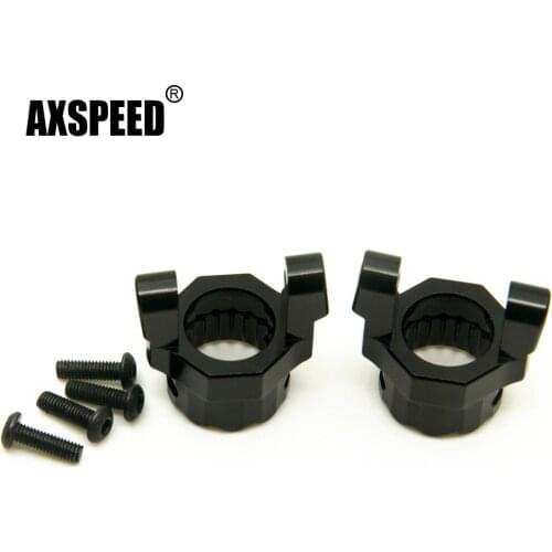 AXSPEED 1:10 RC Car Off Road Black Silver Base C Xtra Speed Aluminum Front C-Hub for Axial Wraith 90018 90020 90031 90045 90056