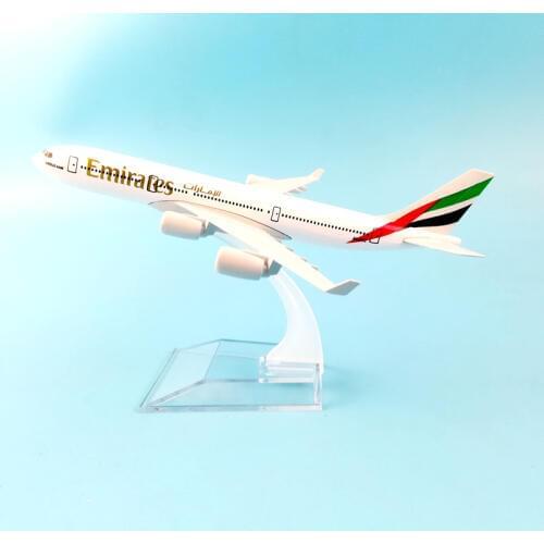 FREE SHIPPING 16CM A340 EMIRATES METAL ALLOY MODEL PLANE AIRCRAFT MODEL TOY AIRPLANE BIRTHDAY GIFT