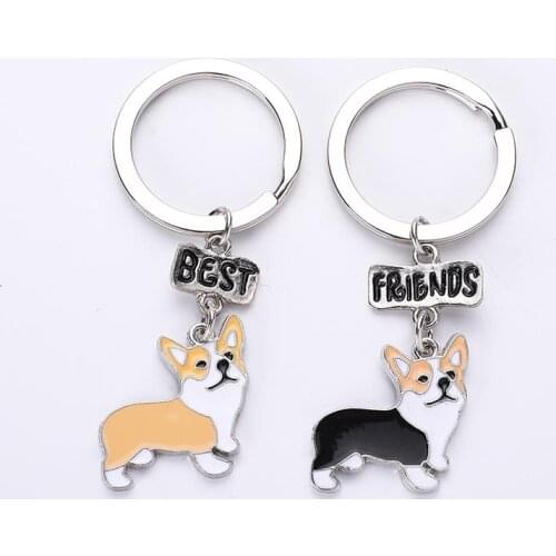 Keychain Cute Keychain Cute Boyfriend Gift Best Friend Letter Key Ring Keji Dog Men Jewelry Car Keyring Gift Women jewelry