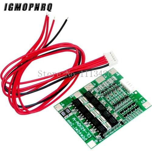 4S 30A 14.8V Li-ion Lithium 18650 Battery BMS Packs PCB Protection Board Balance Integrated Circuits with cable
