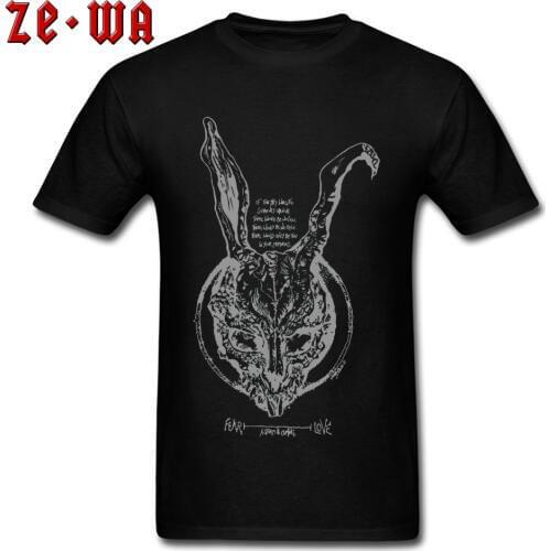 T-shirt Donnie Darko T Shirt Men Black Tshirt Suspicion Science Fiction Tops Tees Tony Vintage Cotton Streetwear Thriller Movie