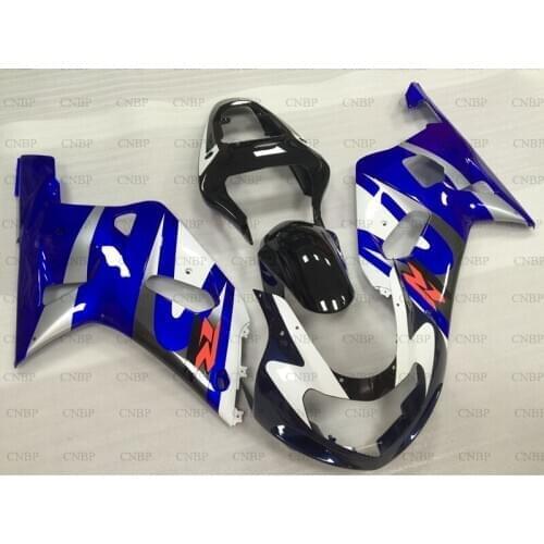 GSX R 600 750 1000 2000 - 2003 K12 Fairings GSX R 600 750 1000 2001 03 02 Blue White Black Fairing