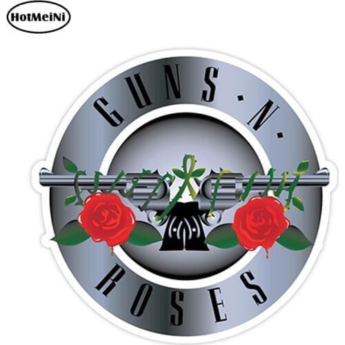 HotMeiNi 12cm x 12cm GUNS N ROSES Car Sticker Decal 3D Vinyl Decal for Windows Car Head Engine Cover Decoration