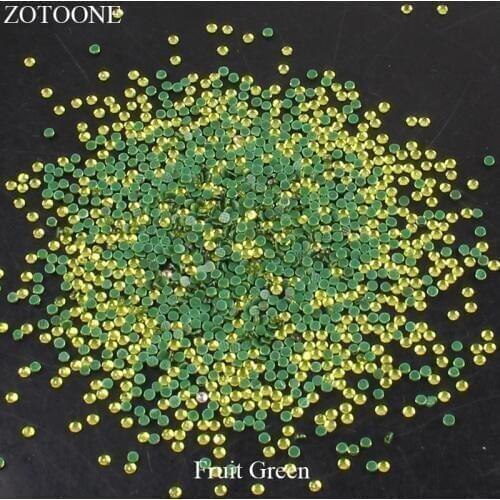 Crystal HotFix FlatBack Glass Nail Art Fruit Green Rhinestones Nail Scrapbook Stones For Clothing Decorations Strass Applique E