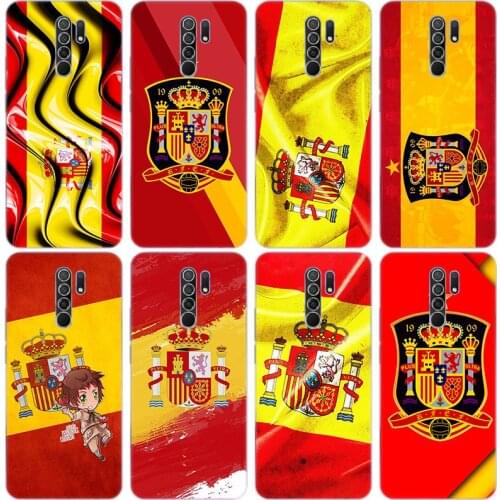 Spanish flag national emblem Silicone Case for Xiaomi Redmi Note 10 9 Pro Max 10S 9S 8T 8 8A 9 9A 9C 9T K40 Pro 5G Cover
