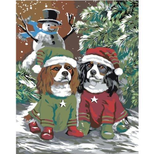 Animal diamond painting christmas dogrhinestone embroidery picture mosaic sticker decor diamond dot tapestry posters wall paper