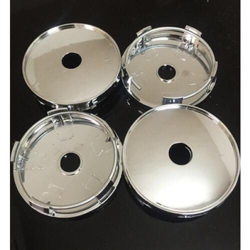 4X Car 60mm ABS Chrome Black Custom Wheel Hub Centre Center Caps Base Auto Hubcaps Cover Without Logo 5/6 Pins
