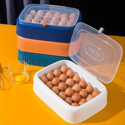 Eggs Box Multifunctional Refrigerator Vertical Fresh-Keeping Storage Box Kitchen Clamshell Food Containers