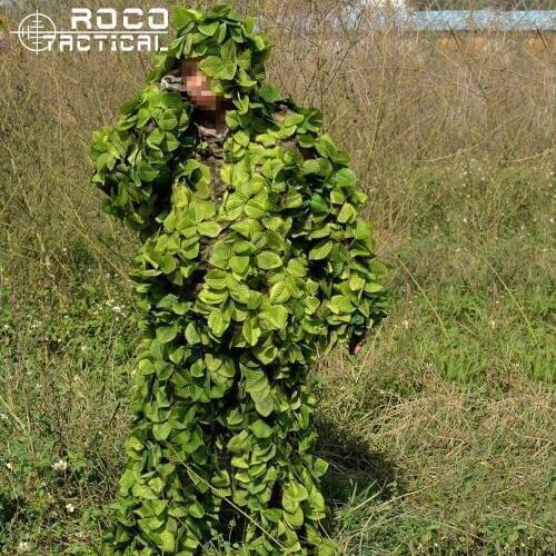 ROCOTACTICAL Camo Leavy Ghillie Suit Lightweight Hunting Camouflage Clothing Breathable