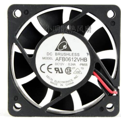 Brand new original 6015 fan 6CM/cm cooling fan AFB0612VHB 12V double ball