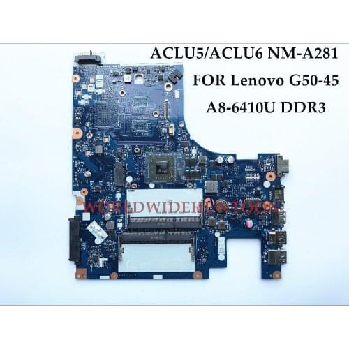 Wholesale ACLU5/ACLU6 NM-A281 For Lenovo G50-45 Laptop Motherboard A8-6410U DDR3 100% Fully Tested&High quality