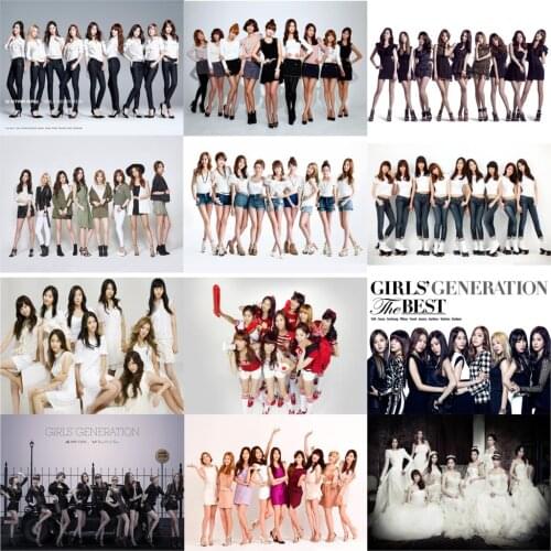 Girls Generation Posters K-pop Wall Stickers Vivid Color Clear Image for Livingroom Home Bedroom free shipping