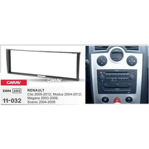 1Din Radio Fascia for RENAULT Clio Modus Megane Scenic Stereo Panel Mounting Installation Dash Kit Trim Frame CARAV 11-032