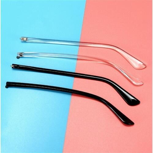 1 Pair Replacement Temple Plastic Arm Glasses Sunglasses Spectacle Repair Black/Clear 140mm 923-684