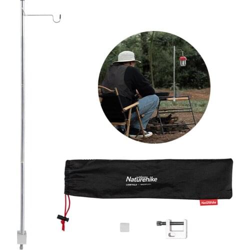 Camping Table Folding Lamp Pole Portable & Lightweight Aluminum Durable Light Lamp Lantern For Picnic Hiking Backpacking