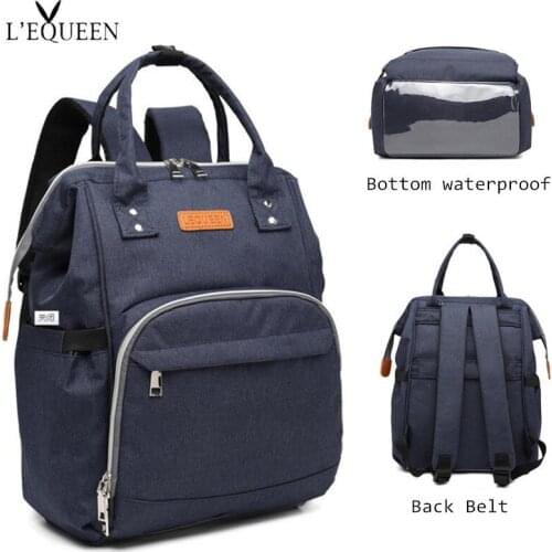 LEQUEEN Diaper Bag Antifouling Waterproof Bottom Nappy Bag Baby Care Nursing Bag Travel Backpack Maternity Bag