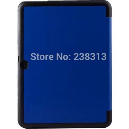 Ultra Slim High Quality Crazy Horse Tri Fold MagSmart Leather Stand Cover Case For SAMSUNG GALAXY Tab 4 10.1 SM-T530 T531 T535