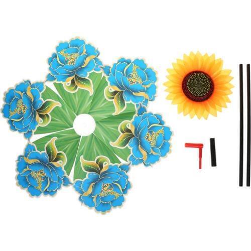 Wind Spinner Sunflower Windmill Toys Flower Colorful Garden Decoration Pinwheel Kids Children Toy Gifts Outdoor Games Ornaments