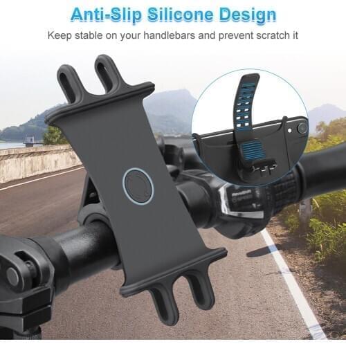 360° Rotatable Bike Phone Holder Stand Silicone Bicycle Cycling Handlebar GPS Cellphone Support Mount Bracket For Xiaomi