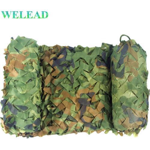 WELEAD Woodland Reinforced Military Camouflage Nets Hiding Mesh for Hunting Outdoor Awning Garden Shade 3x4 3x5 Concealment Mesh