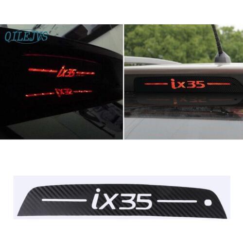 Rear Spoiler Trunk Bumper Brake Light Sticker Carbon Fiber For Hyundai Tucson ix35 Apr-10