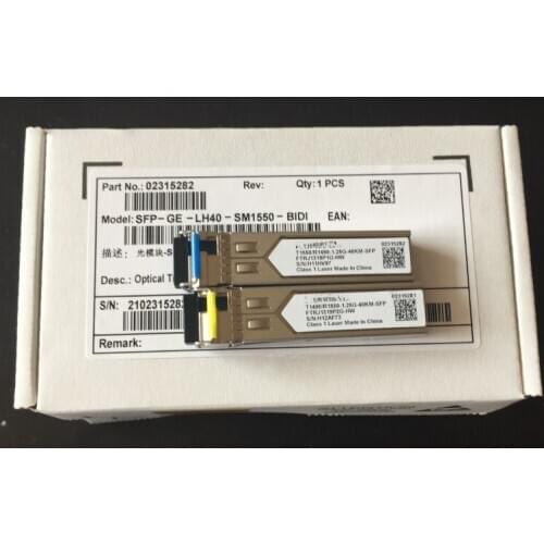 1 pair SFP-GE-LH40-SM1310-BIDI SFP-GE-LH40-SM1550-BIDI SFPTx1550/Rx1490nm Tx1490/Rx1550nm 40km LC optical fiber module