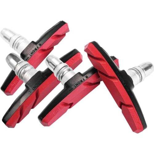 2Pcs Bicycle Brake Pads Cycling V Brake Holder Pads Shoes Blocks Rubber Pad Clamp For Long-lasting Distance MTB Bike Accessories