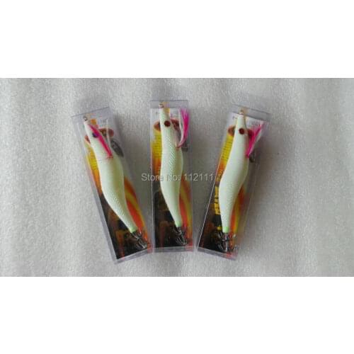 20pcs white Fishing Lures Baits Squid Egi Shrimp jigs Hooks.13.5cm 20g