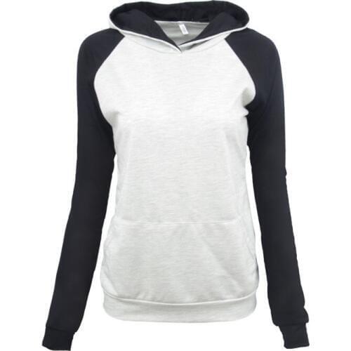 2018 Kpop For Wish2018 Spring And Autumn Fund Womens Long Sleeve Spelling Color Leisure Time Even Hat Pocket Jacket