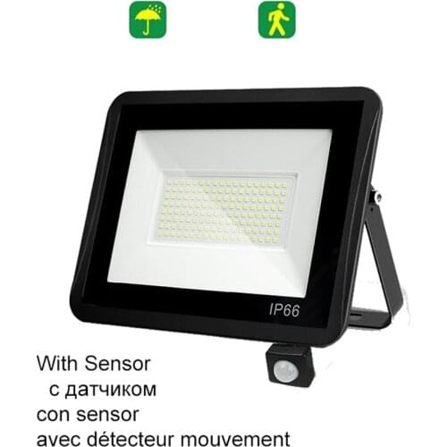 220V 10-100W LED FloodLight Spotlight Exterior Street wall reflector PIR Motion Sensor LED Light IP65 Waterproof Garden Yard Lam