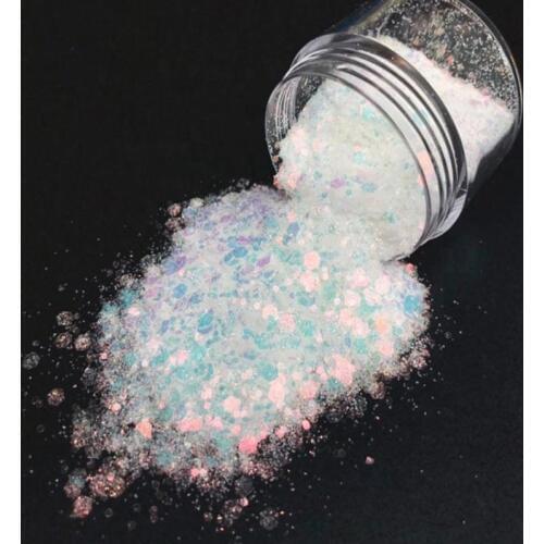 4 Colors 50g Beautiful opal mixed glitter for cosmetic and nail polish body arts Chunky Glitter mix, Mix glitter powder chunky