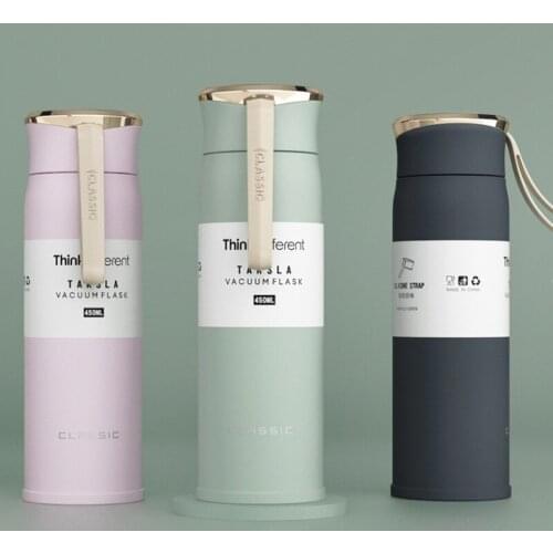 450ml Insulated Cup Thermo Stainless Steel Vacuum Flask Thermoses Portable Coffee Mug Water Bottle Termos Travel Thermal Cup