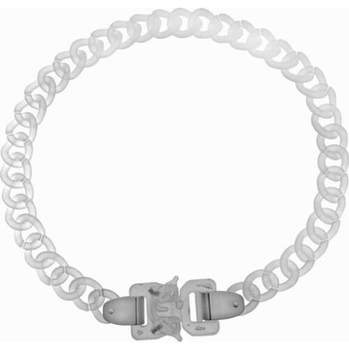 Acrylic Industrial Machinery Style Men Punk Rock Pendant Transparent Necklace Jewelry Gift For Him