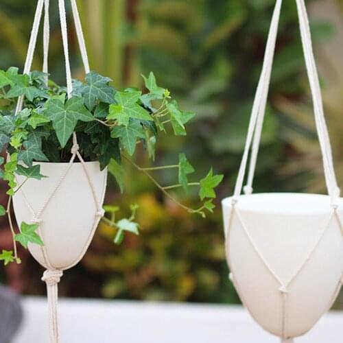 White Cotton Water-absorbing Flower Pot Plastic Succulent Plant Pot Hanging Basin Garden Tool Large Capacity Small Fresh Basket