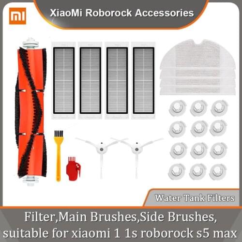 HEPA Filter Main Brush Side Brush for Xiaomi 1s MI Robot Vacuum Cleaner Roborock S50 S5 Max Mijia Vacuum Cleaner Accessories