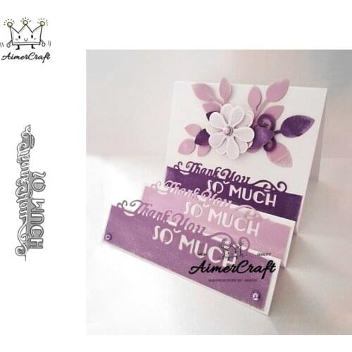 Thank You So Much Metal Cutting Dies Scrapbooking Stencil For DIY Paper Card Decorative Embossing Die Cut Craft Dies New 2019