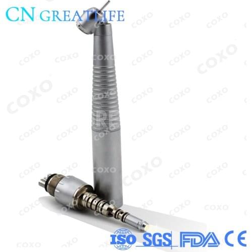 COXO CX207-G 45 Degree Optical Handpiece Optical Fiber Illumination High Speed Turbine Coxo Handpiece with Kavo Coupler