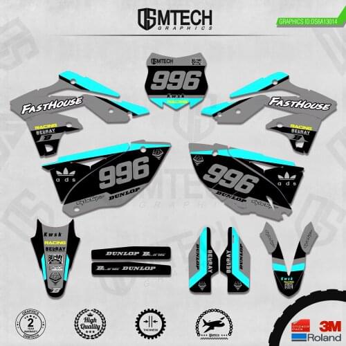 DSMTECH Customized Team Graphics Backgrounds Decals 3M Custom Stickers For KAWASAKI 2013-2016 KXF250 014