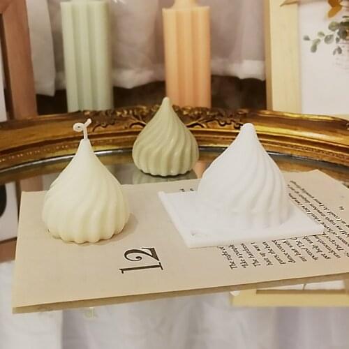 Creative 3D Candle Mold Silicone Whirlwind Onion Head Candle Making Supplies Diy Mould Holiday Gift Decoration Making Mold