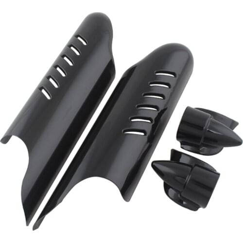 Motorcycle black Front Fork Lower Leg Slider Deflector Cover For Harley Touring Electra Street Road Tri Glides 2000-2013