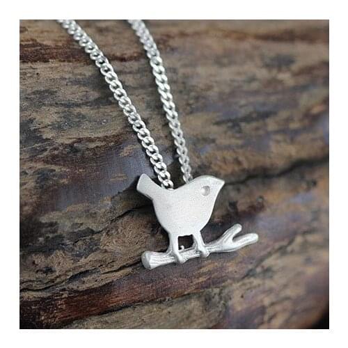 925 Sterling Silver branches of the bird Necklaces & Pendants For Women Fashion Lady Festival Gift Sterling-silver-jewelry