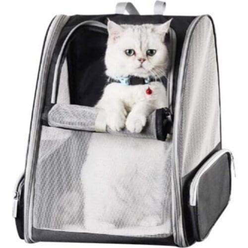 Cat Backpack Carrier Three-Sided Ventilation Pet Travel Transportation Bag Big Space Cat Cage Portable Carrying Pet Supplies
