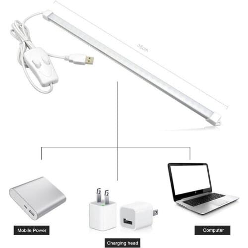 Portable 5V USB LED Book light Rigid Bar LED Desk table lamp Strip Tube Bulb For Bedside Reading Children Study Office Work