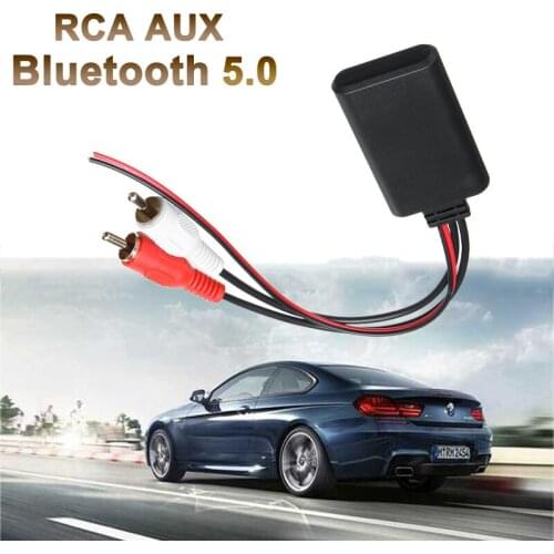 Tefanball Universal Car Wireless Bluetooth Module 2 RCA AUX IN Audio Music Adapter Connector for Truck Auto