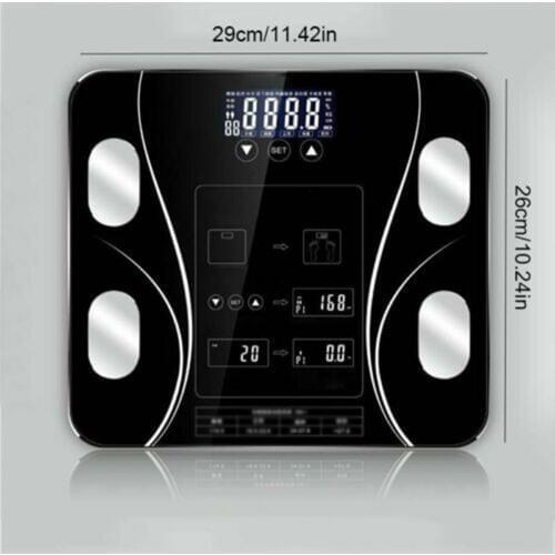 USB Rechargeable Weighing Scale Bathroom Body Fat Scale BMI Smart Electronic LED Touching Button Muscle Fitness Weight Hogard