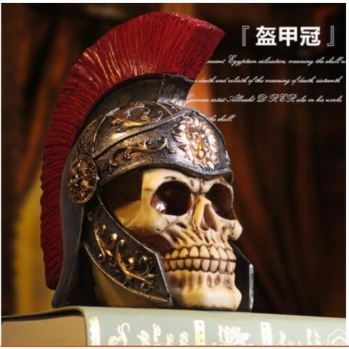 Skull bar and cafe is decorated with Spartan armor warrior haunted house handicraft and vintage home Crafts Arts decoration