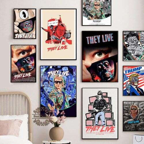 They Live Vintage Art Prints Movie Poster Classic Zombie Illustration Canvas Painting Cartoon Abstract Wall Picture Home Decor